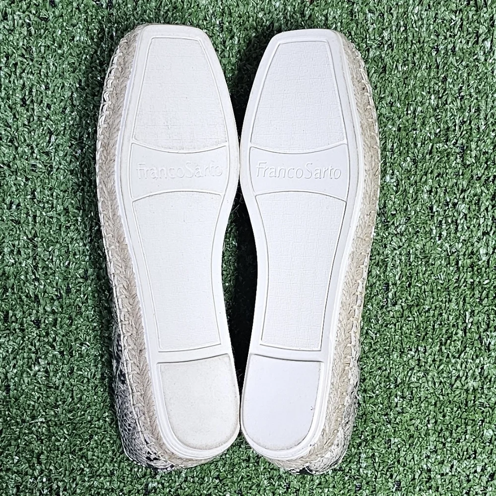 FRANCO SARTO | KIYA SNAKESKIN FAUX LEATHER QUILTED ESPADRILLES